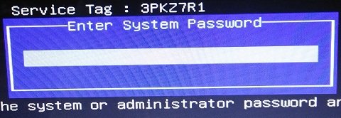 dell bios password from service tag