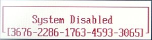 Fujitsu system disable Bios ( 5X4 Digits )