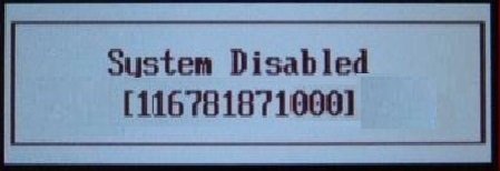 samsung system disable Bios ( 12 digits )